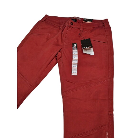5.11 Tactical Pants Wyldcat Pant Skinny Fit Womens 12 Regular ZipperLeg Rosewood - Picture 5 of 16